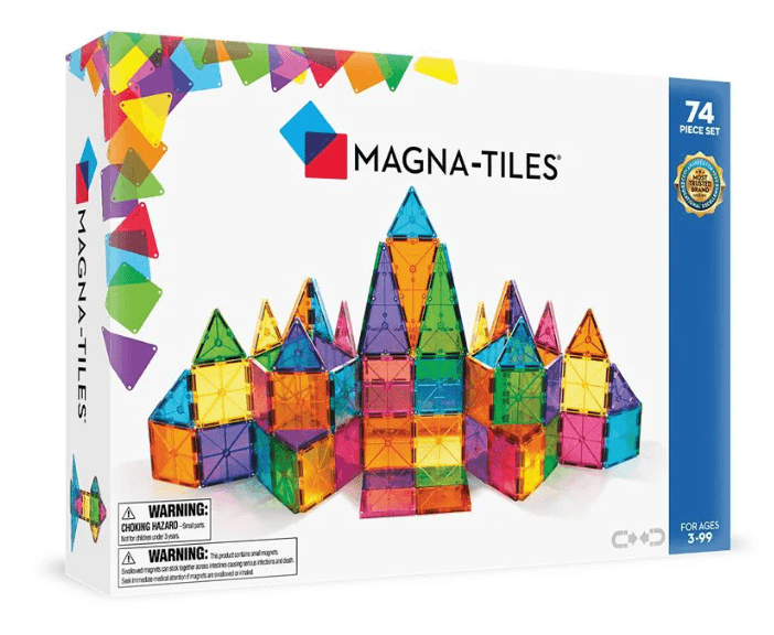 Colorful Magna-Tiles magnetic building blocks for STEM learning and creative play